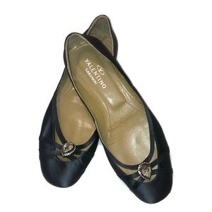 Valentino Satin Flat-blue size 7.5